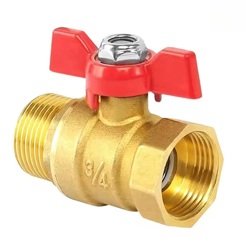 1/4" 3/8" 1/2" 3/4" Female To Female Thread Two Way Brass with Butterfly Handle Shut Off Ball Valve for Fuel Gas Water Oil Air Oasis Select