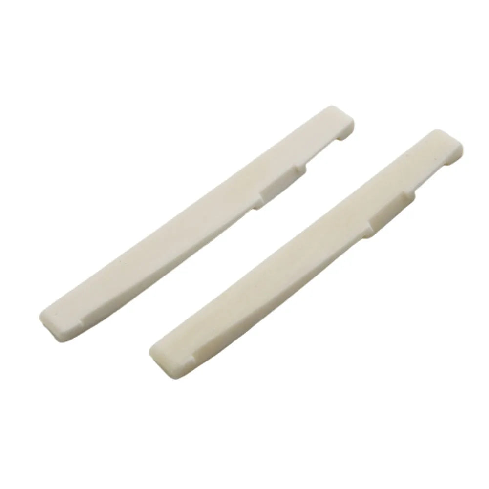 2 Sets 4 Pcs 6 String Acoustic Guitar Bone Bridge Saddle 72mm And Nut 43mm Cow Bone Nut Top Folk Pillow Folk Bottom Pillow Oasis Select