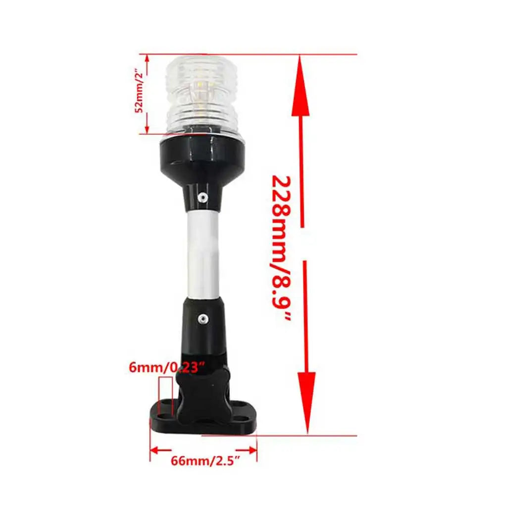 Adjustable Marine Boat Navigation LED Light Yacht Boat Kayak All-round Light LED Stern & Anchor Light Oasis Select 22.8cm