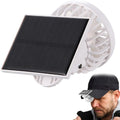 Solar Powered Clip Fan with Adjustable Angle, Portable Personal Cooling Fan for Hat, Desk, Camping, Hiking, Travel, Eco-Friendly Oasis Select WHITE USB Type-C