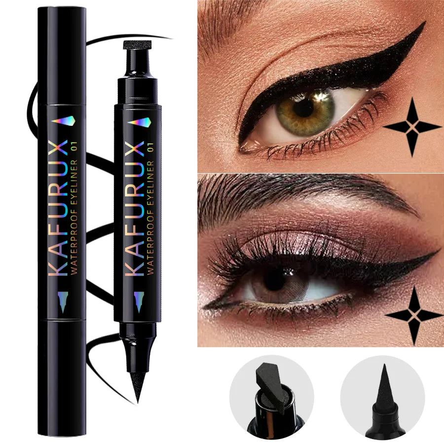 KAFURUX Star Stamp Eyeliner Pen – Waterproof, 3 Colors