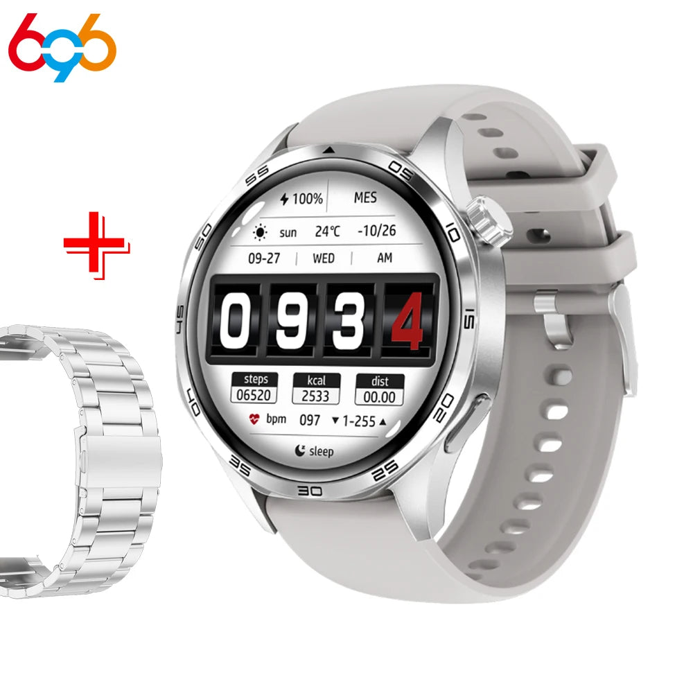 Men Round Smart Watch Sports Blue Tooth Call Health Watches Waterproof GPS Motion Trajectory Compass Voice Assistant Smartwatch Oasis Select SVGRS A SV3M