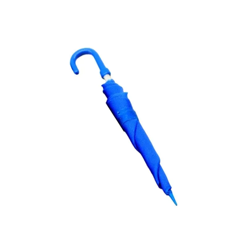 1/4 PCS Dollhouse Mini Umbrella – Realistic 1:12 Non-Opening Dollhouse Accessory for Fairy Garden Paths & Micro Landscapes Oasis Select Blue