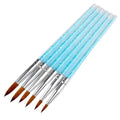 6-Piece Nail Art Brush Set – UV Gel Acrylic Glitter Painting Pens Nail Art Brushes Oasis Select 6pcs kit