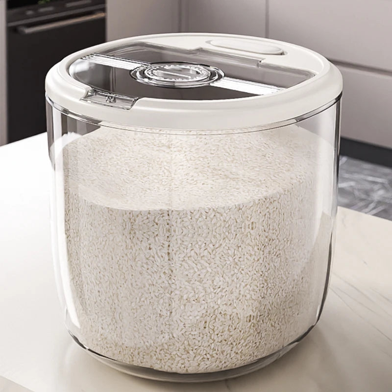 1 Pcs Rice bucket household insect-proof moisture-proof seal food grade flour rice cat food large capacity rice box storage box Oasis Select