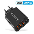 Total 48W Multi-Port USB PD Wall Charger Adapter for Xiaomi iPhone 13/12 Samsung Mobile Phone Plug-In Charging Oasis Select US White