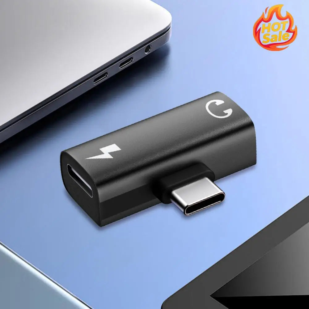 2-in-1 USB C To Type-C Converter with Aux Audio Jack PD 30W Earphone Splitter for Xiaomi Huawei iPhone 15 16 for Meta Quest 3S Oasis Select