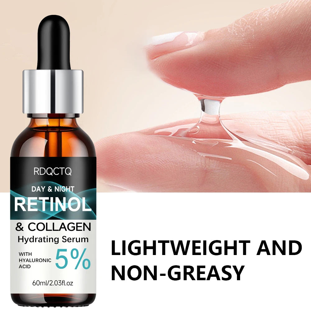 Retinol Cream & Hyaluronic Acid Serum Set – Day & Night Care Facial Skincare Set Oasis Select