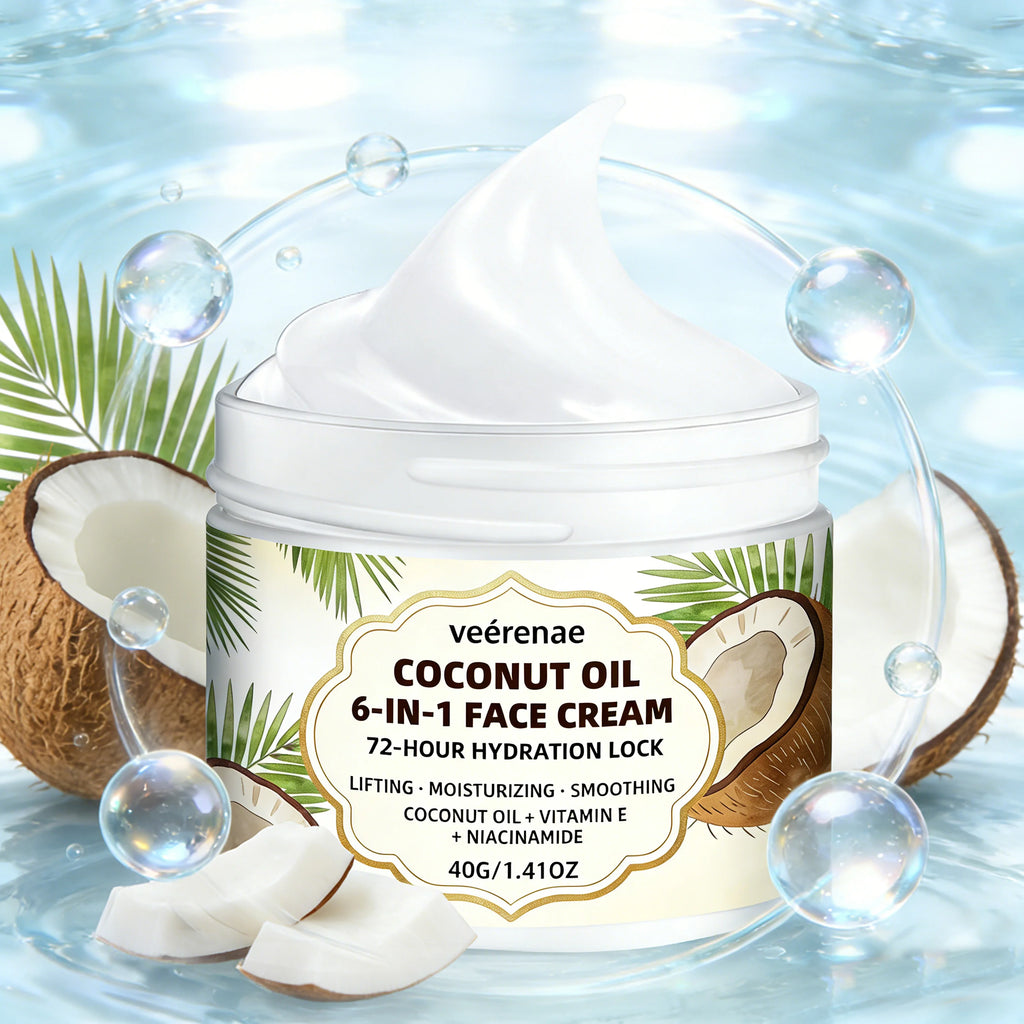 veérenae Coconut Oil 6-in-1 Face Cream – All Skin Types Face Moisturiser Oasis Select