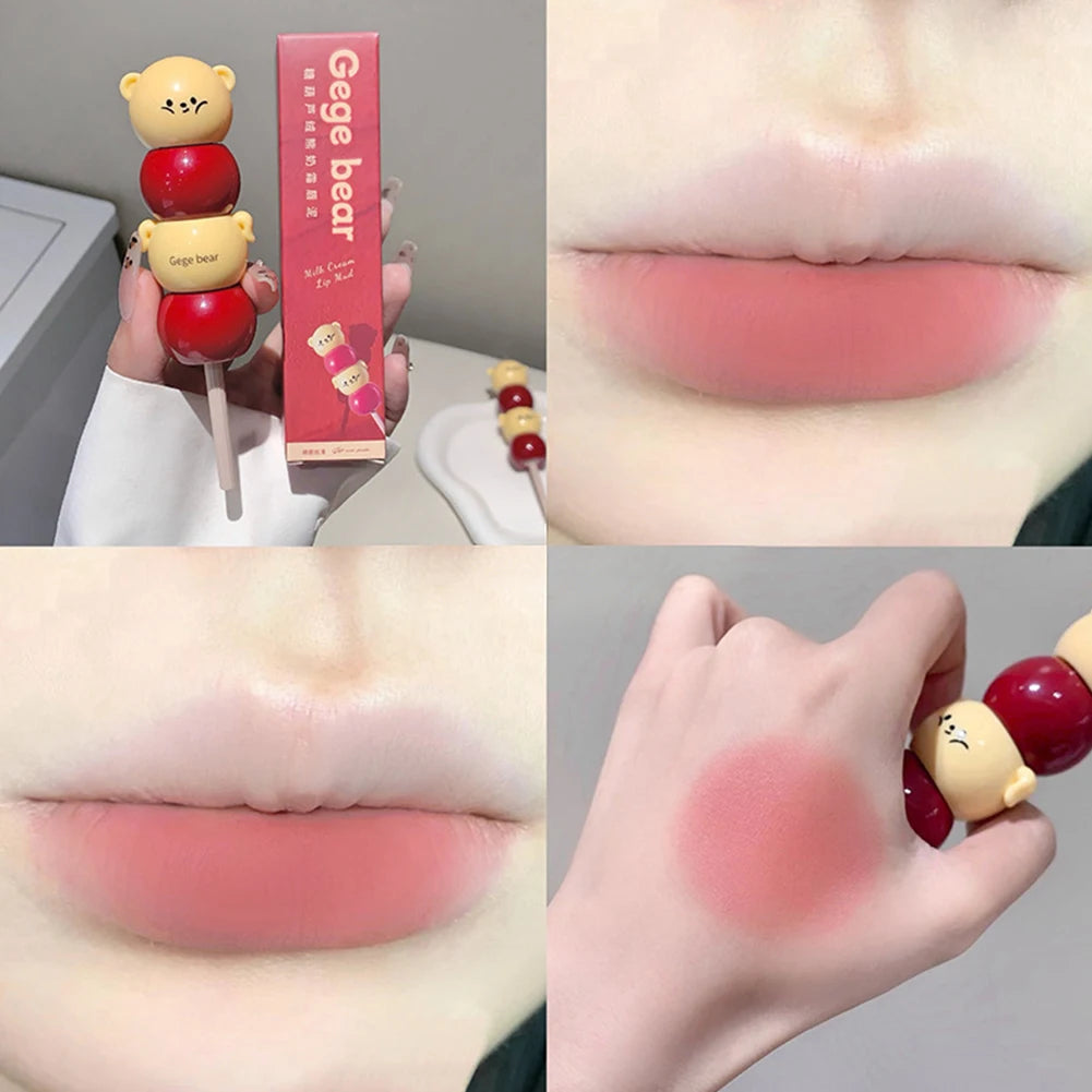 1Pc Candy-shaped Lipstick Velvet Matte Non-Stick Cup Lipstick Long Lasting Nourishing Texture Makeup Lip Tint Oasis Select 01