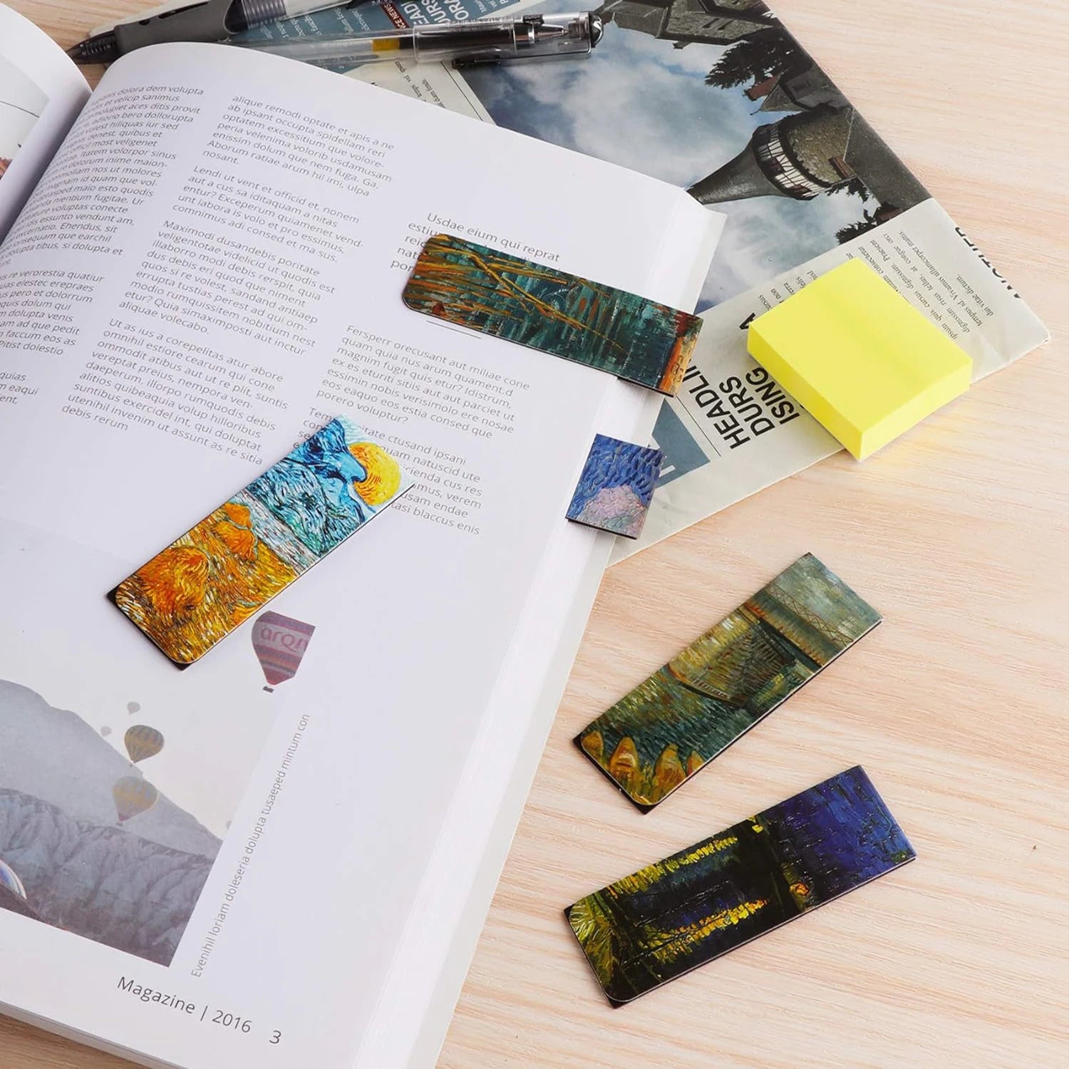 2.5Inch 4PCS Bookmarks with Magnet Book Markers Page Clip for Students Teachers School Home Office Reading Supplies Oasis Select
