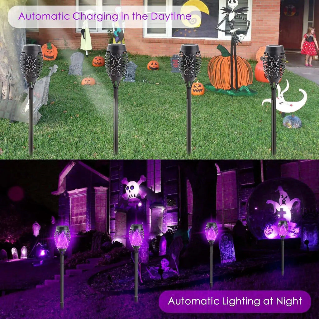 Solar Torch Flame Lights for Halloween and Ghost Festival Solar Light Outdoors Oasis Select
