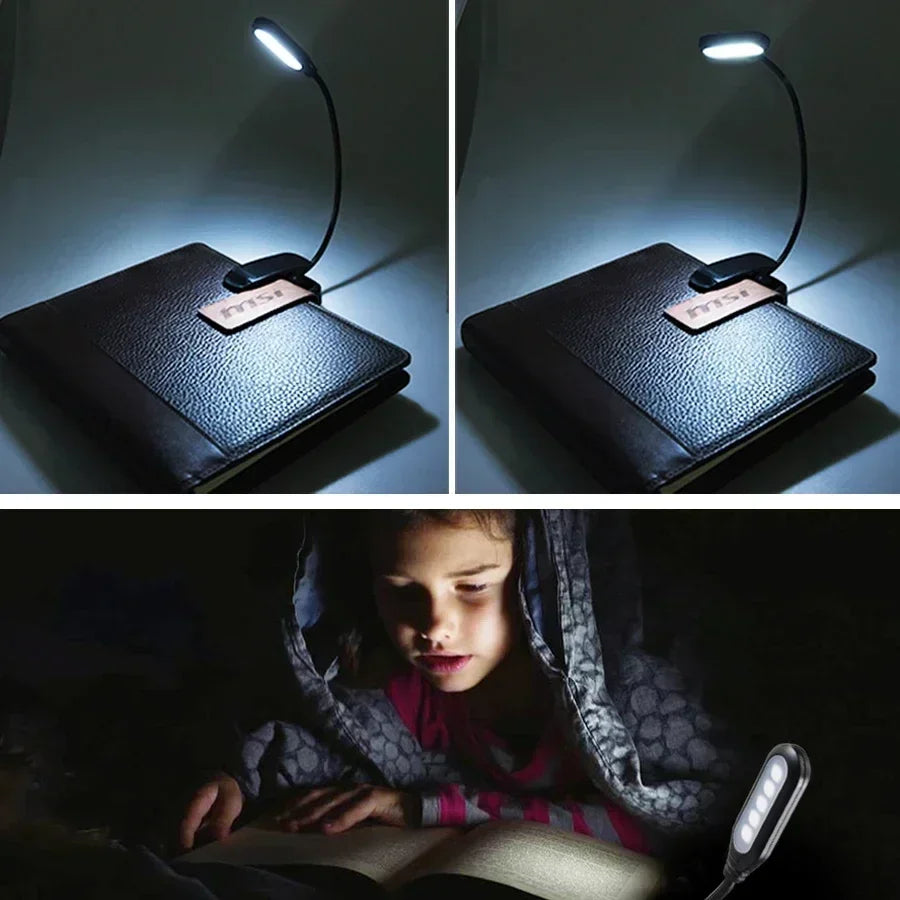 Mini Book Clip Light Battery Powered Book Light Eye Protection Reading Lamp Portable Small Desk Lamp for Bedroom Study Readers Oasis Select