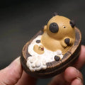 Zisha Tea Pet Animal Healing Bathing Small Ornament Desktop Decoration Чайные украшения Oasis Select Capybara Bathing
