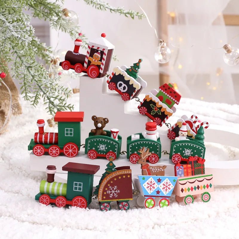 Wooden Christmas Train Ornament 2025 | Festive Holiday Decor