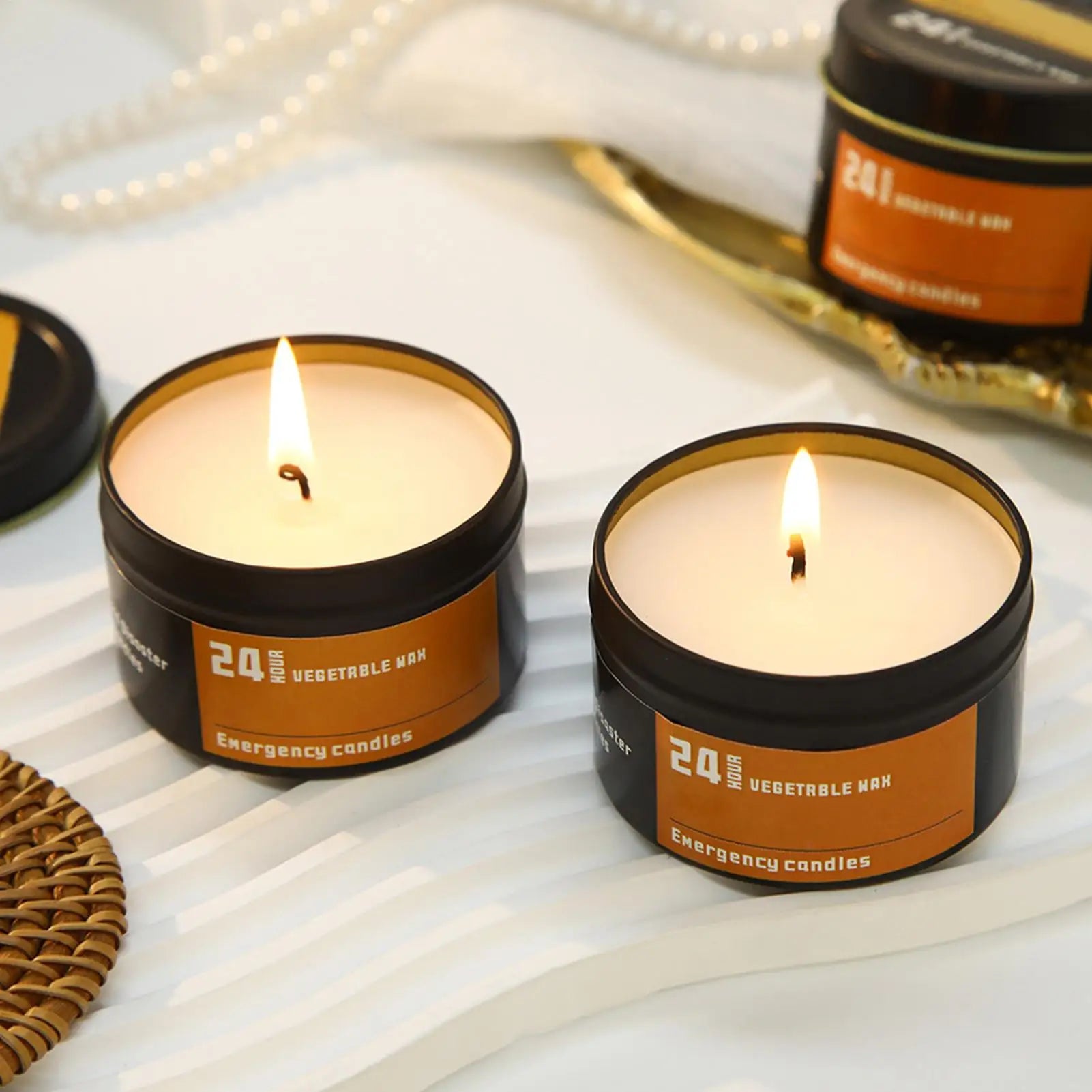 4Pcs Emergency Candles No Electricity Lighting Power Outages Windproof Prevention Emergency Supplies For Household Outdoor Oasis Select