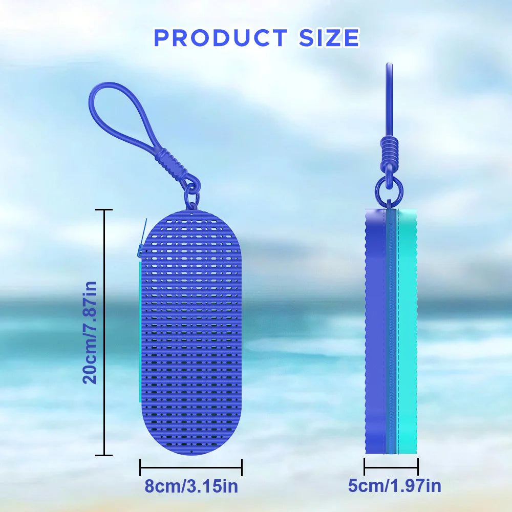 Silicone Swimming Goggles Case,Drop-Proof & Scratch-Resistant Protective Storage Box,Portable Foldable Bag Silicone Glasses Case Oasis Select