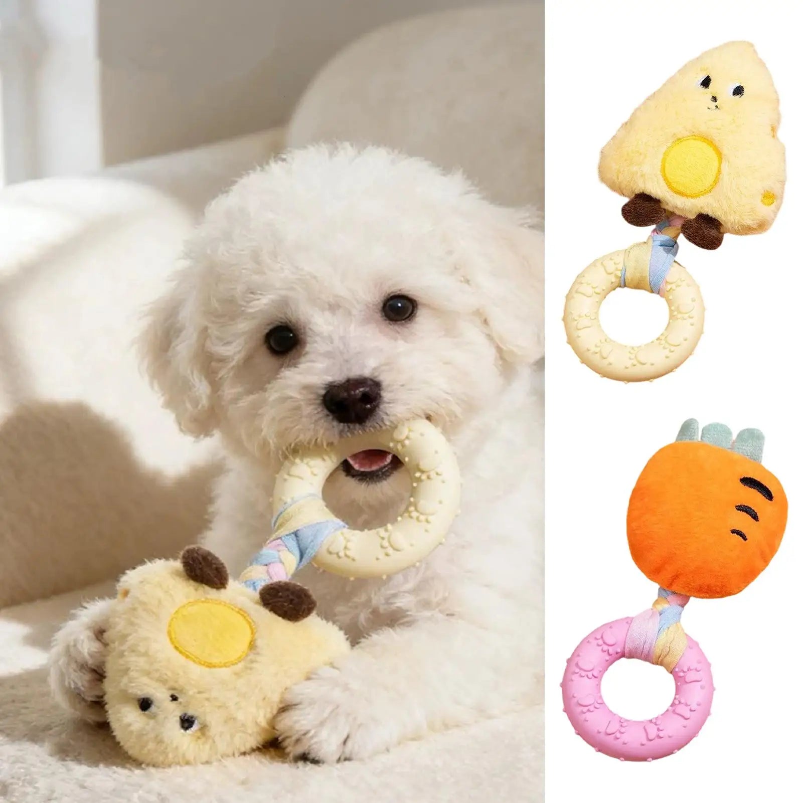 Dog Toys Rubber Plush Toys Dog Biting & Teething Relief Toys Pet Products Clean Teeth Interactive Dolls Sound Bite Pets Supplie Oasis Select