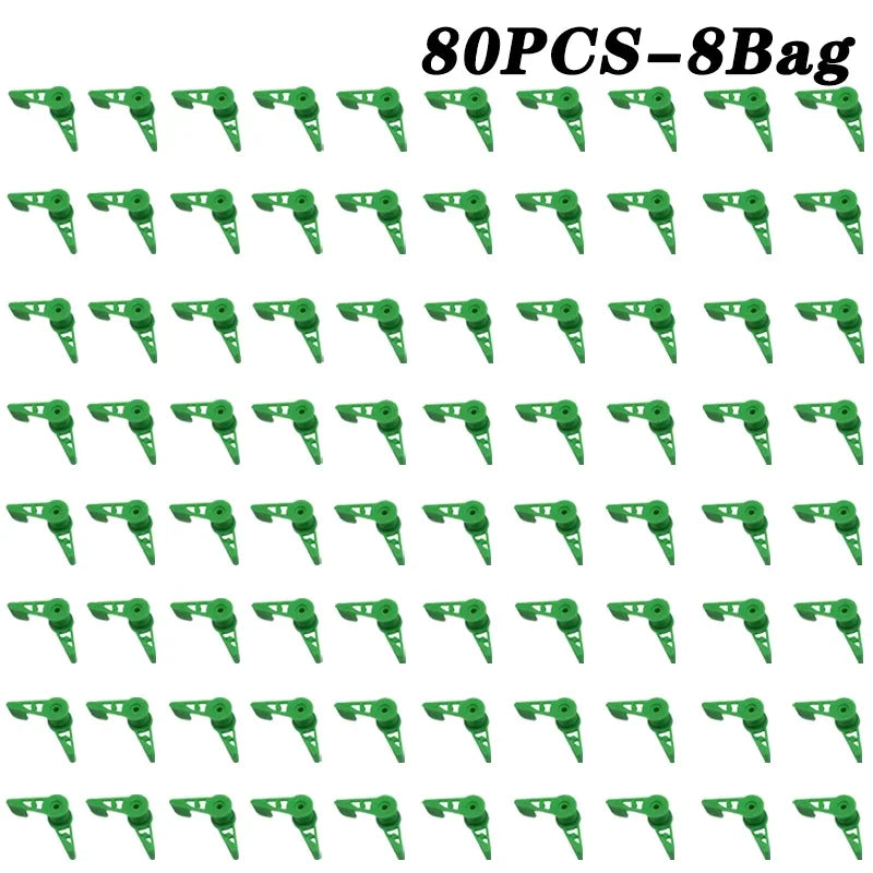 360 Degree Adjustable Plant Branch Bending Clips for Gardening Stem Low Stress Training Tool Horticulture Bender Equipment Oasis Select Green-80PCS