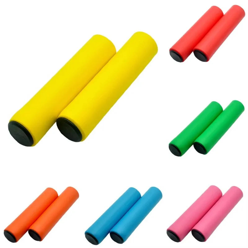 3/2/1Pairs Bicycle Grip Silicone Sponge Soft MTB Mountain Bike Handlebar Cover Anti Slip Shock-Absorbing Scooter Grip Oasis Select
