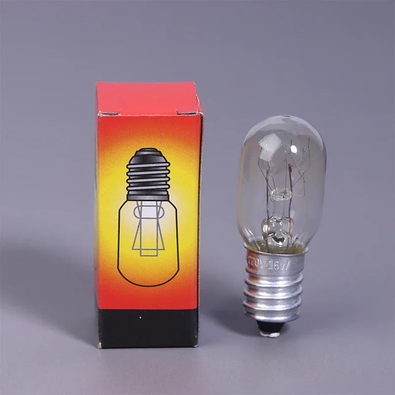 2Pcs E14 15W High Temperature Resistant Refrigerator Bulb Microwave Oven Replacement Light Toaster/Steam Bulb Light Oasis Select