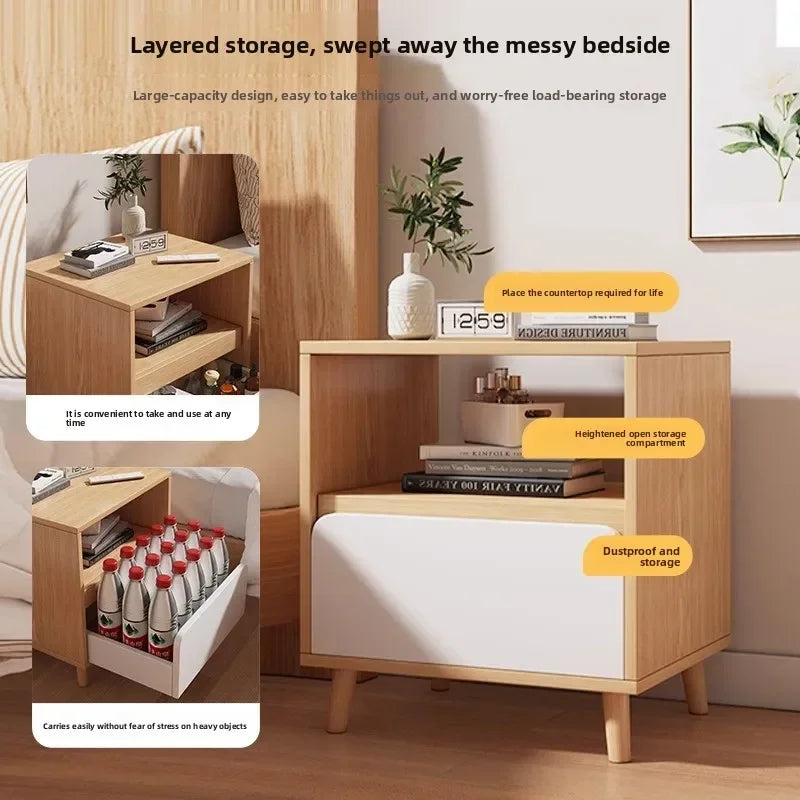 Multi-functional Household Goods Bedside Table Side Cabinet Bedroom Bedside Drawer Storage Cabinet Oasis Select