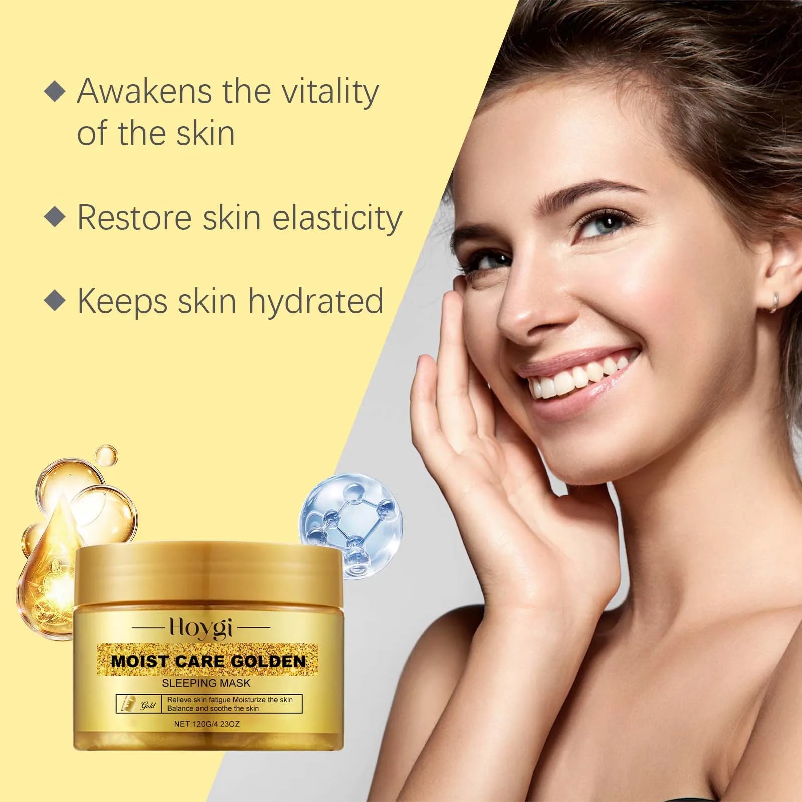 Gold Sleeping Mask – Niacinamide Pore Tightening & Brightening Sleeping Face Mask Oasis Select