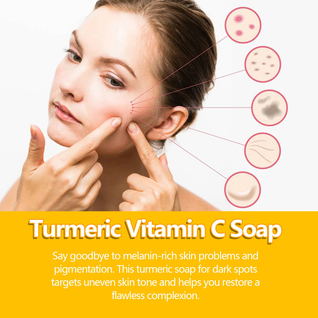 Eelhoe Turmeric Face Soap – Brighten Skin & Fade Dark Spots Facial Cleansing Soap Oasis Select