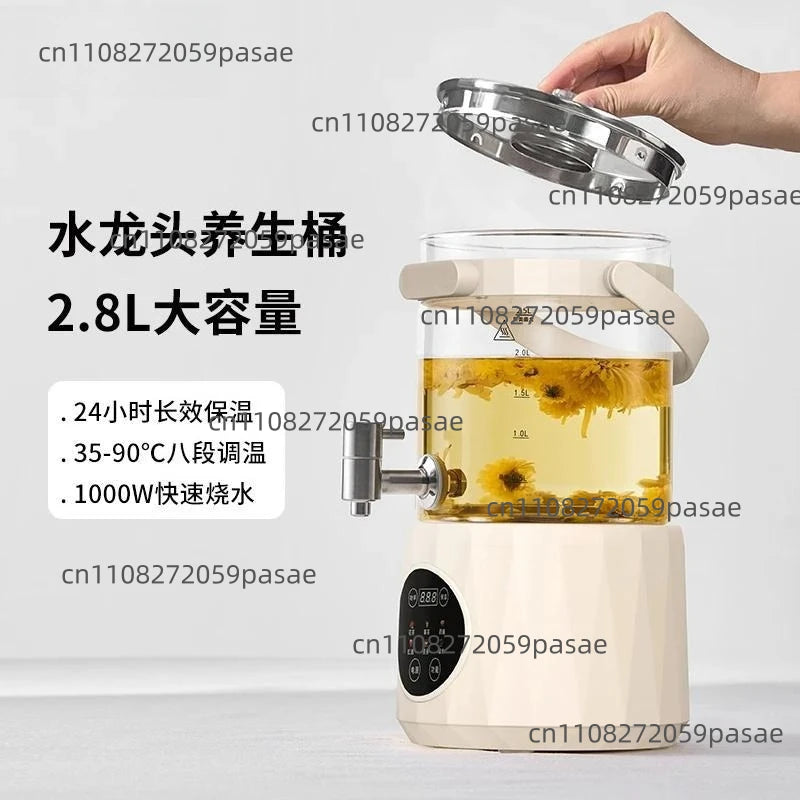 2.8L Glass Health Pot – Tea, Fruit Wine & Stewing | Temp Control