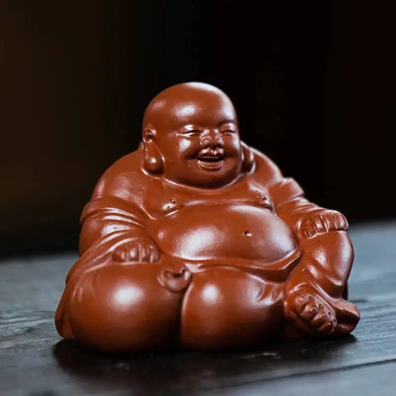 Zisha Tea Pet Buddha Figurine Maitreya Buddha Rulai Sculpture Tea Play Model Can Raise Tea Pet Oasis Select