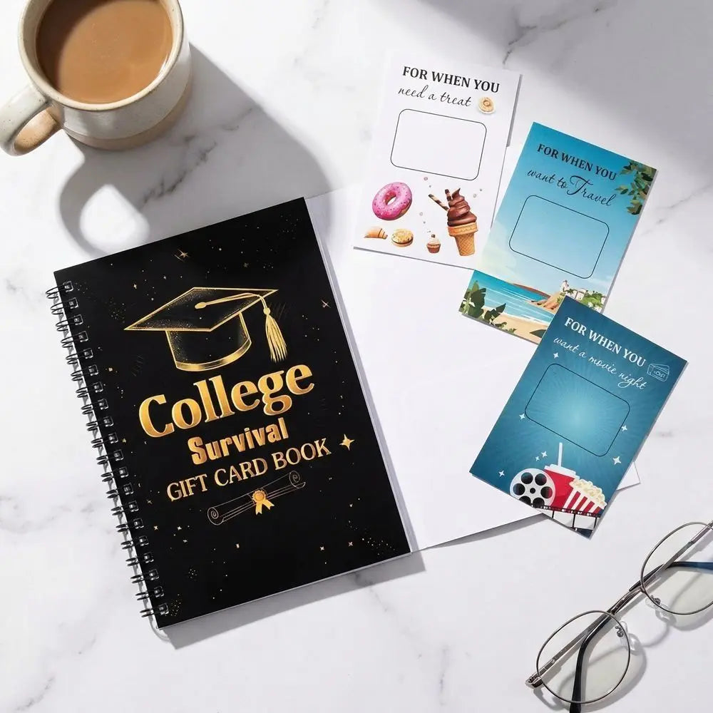 College Survival Gift Card Book Gift Keepsake Paper Souvenir Festive Card Organizer Graduation Party Note Book Oasis Select