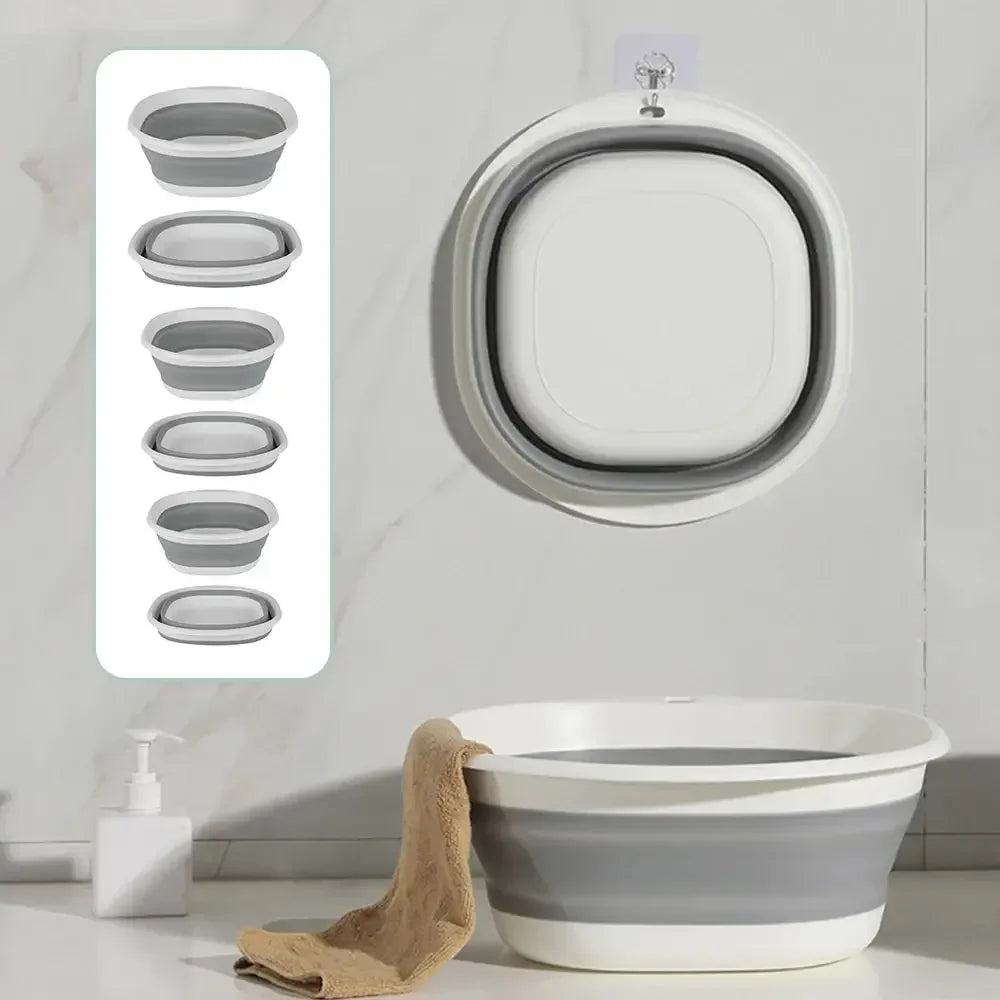 Plastic Folding Basins Portable Wash Basins Folding Laundry Tub Adult Baby Bath Basin Bathroom Kitchen Accessories Wash Basin Oasis Select