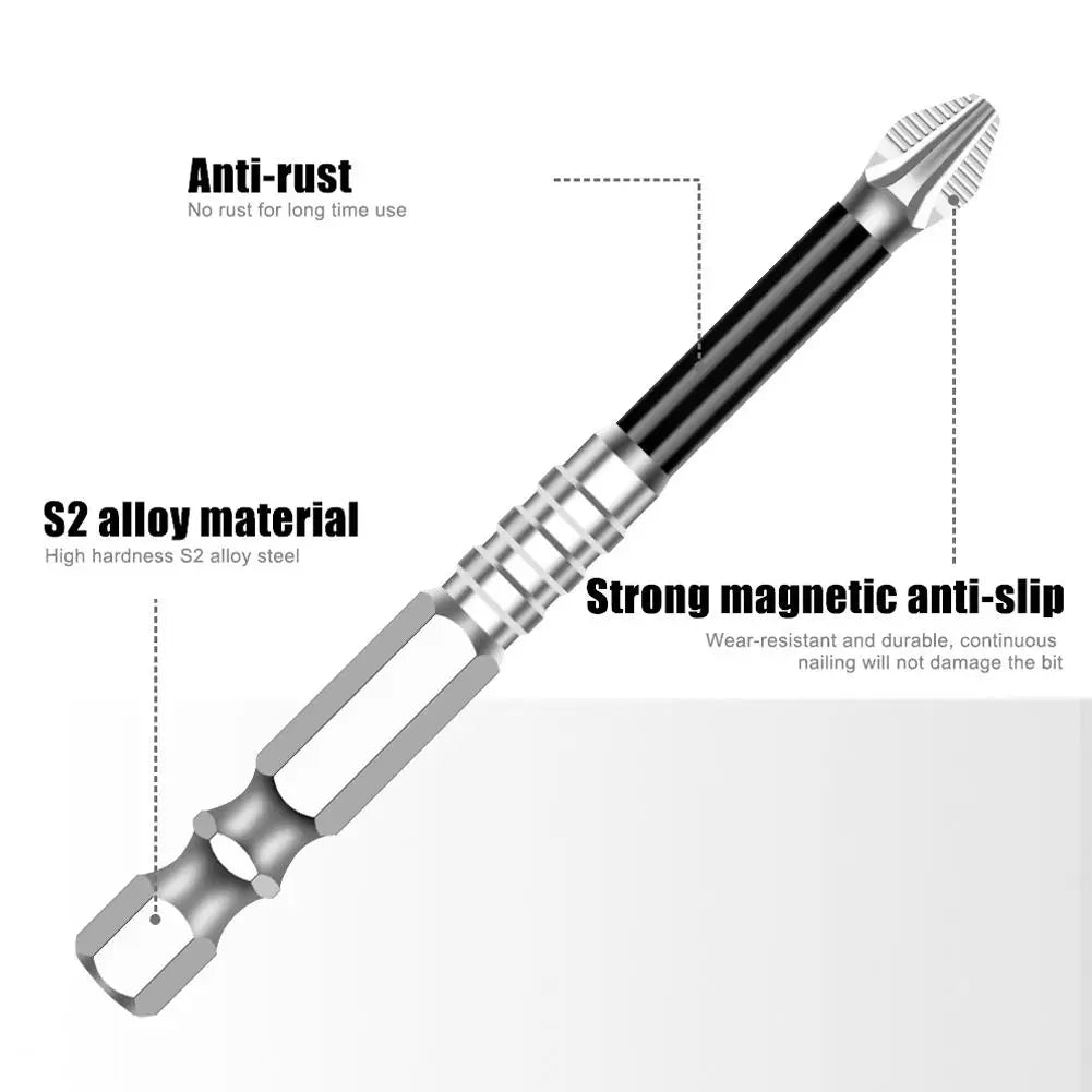 K5 High Magnetic Screwdriver Drill Bit Set Universal Anti-Slip Teeth Phillips Magnetic Electric Screwdriver Set Lengths 25-150mm Oasis Select