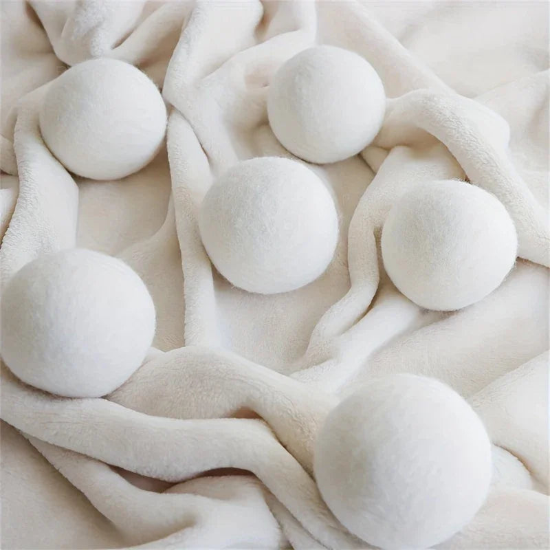 3/6-Pack Wool Dryer Balls Handmade Drying Balls Dryer Reusable Natural Fabric Softener Reduce Wrinkles and Decrease Drying Time