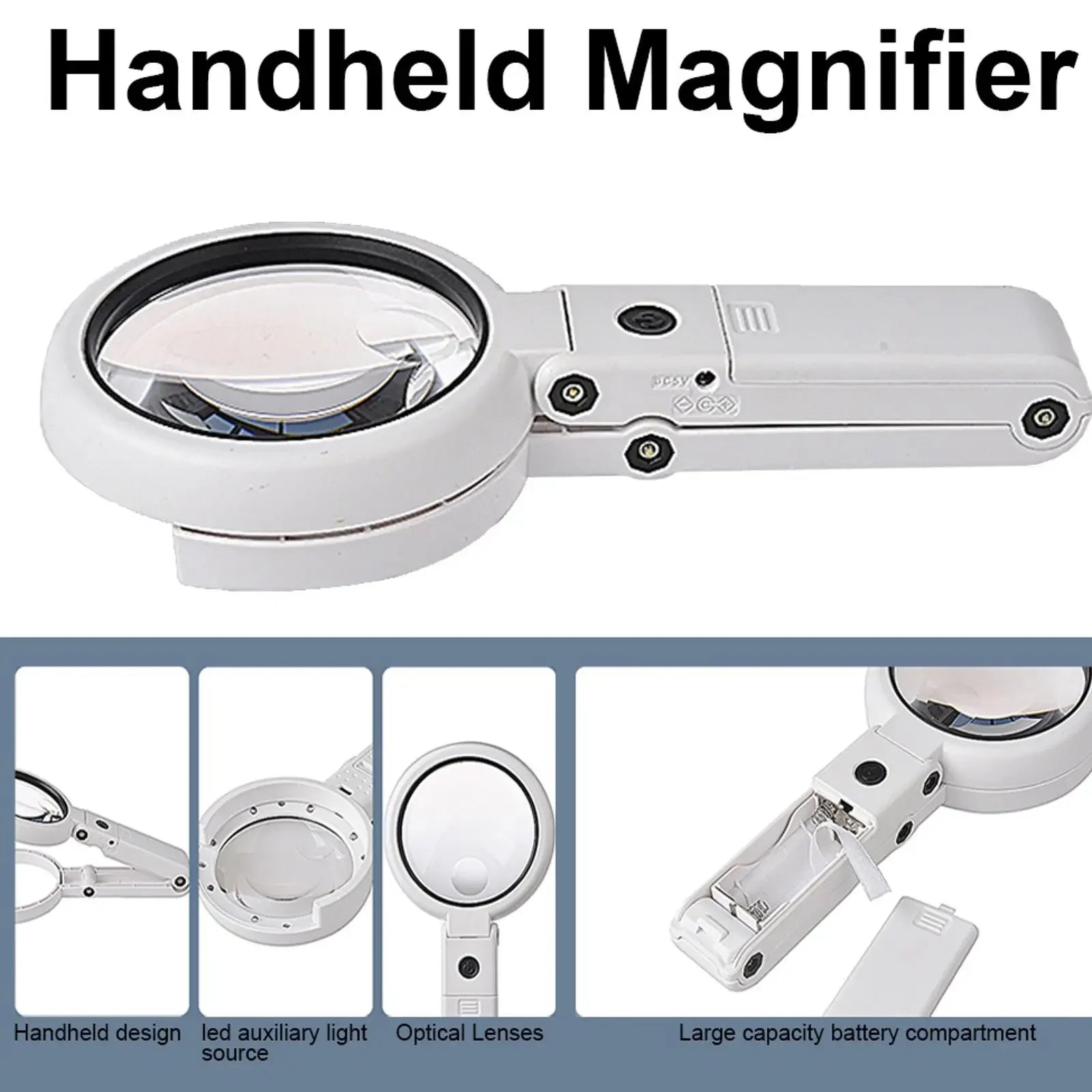 LED Lighted Magnifying Glass – Handheld Foldable Reading Loupe LED Magnifying Glass Oasis Select