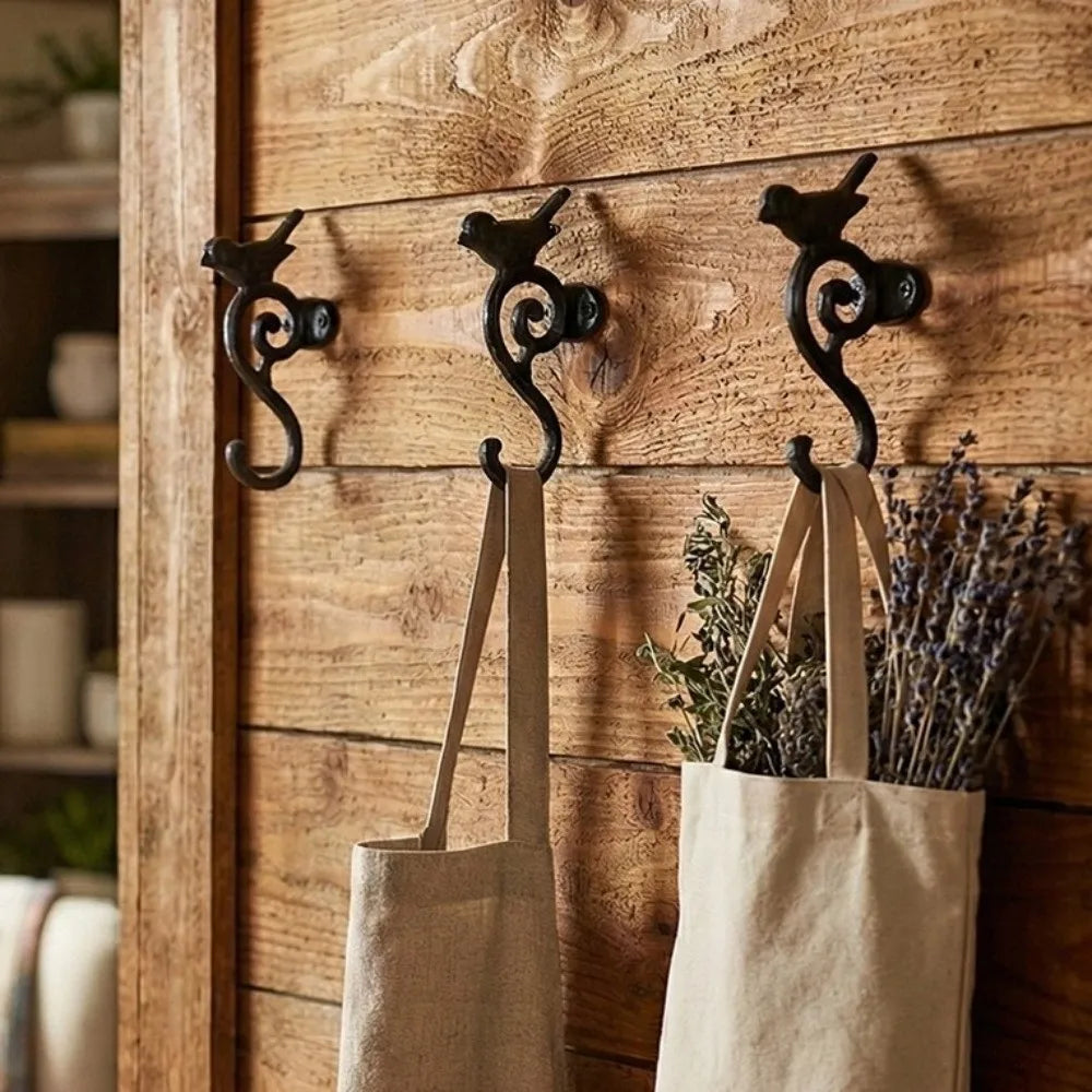 Rustic Cast Iron Bird Wall Hook – Vintage Decorative Hanger Decorative Wall Hook Oasis Select