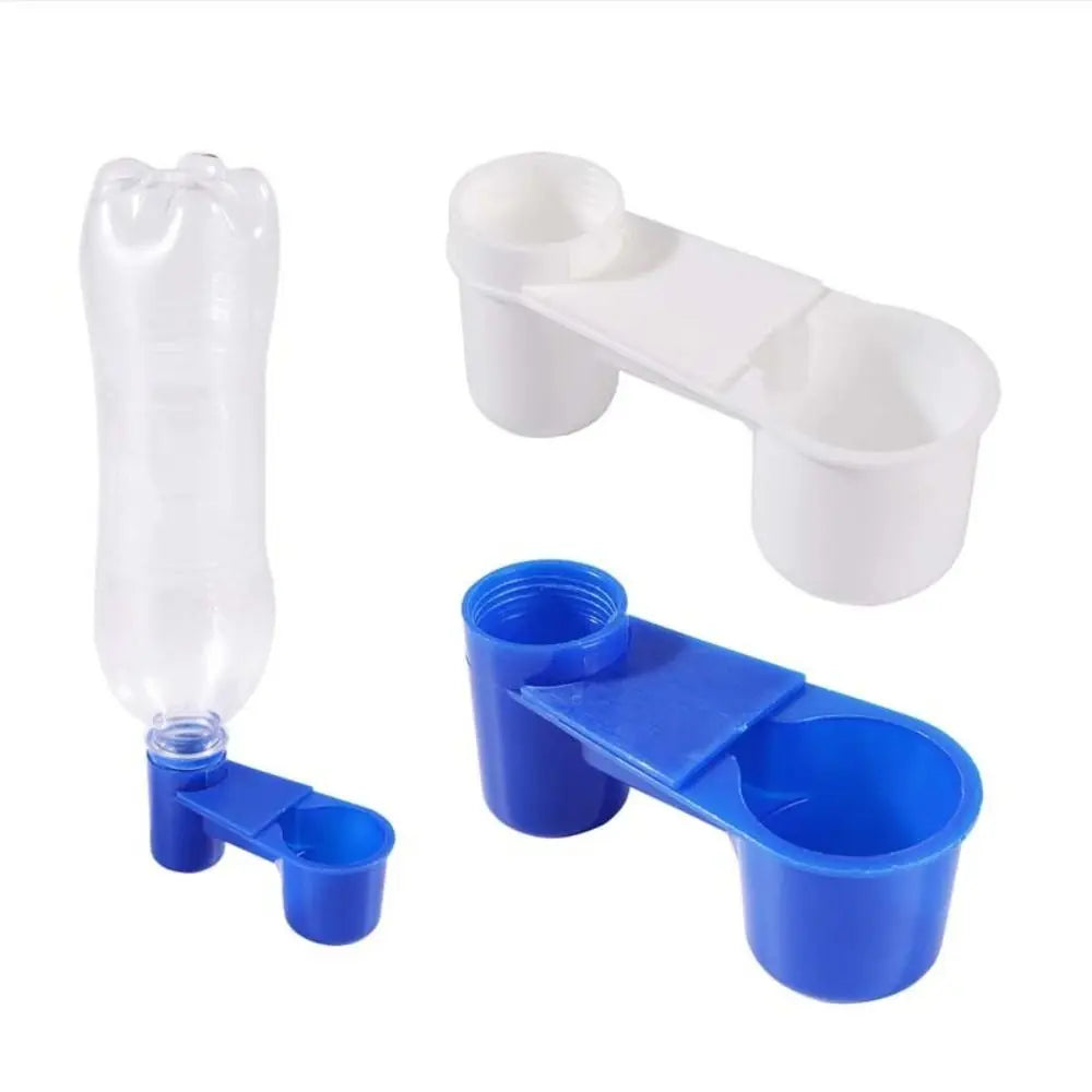 Large Capacity Pet Bird Waterer Plastic Thickened Automatic Drinker Double-mouth Bottle Interface Parrot Cage Waterer Oasis Select