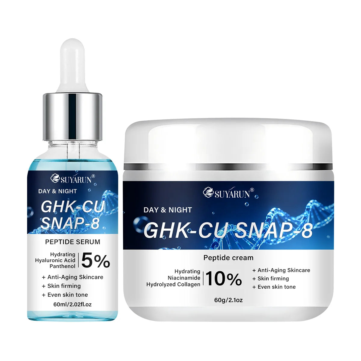 GHK-CU SNAP 8 Anti-Aging Cream & Serum Set – All Skin Types Anti-Aging Face Set Oasis Select 60g-60ml