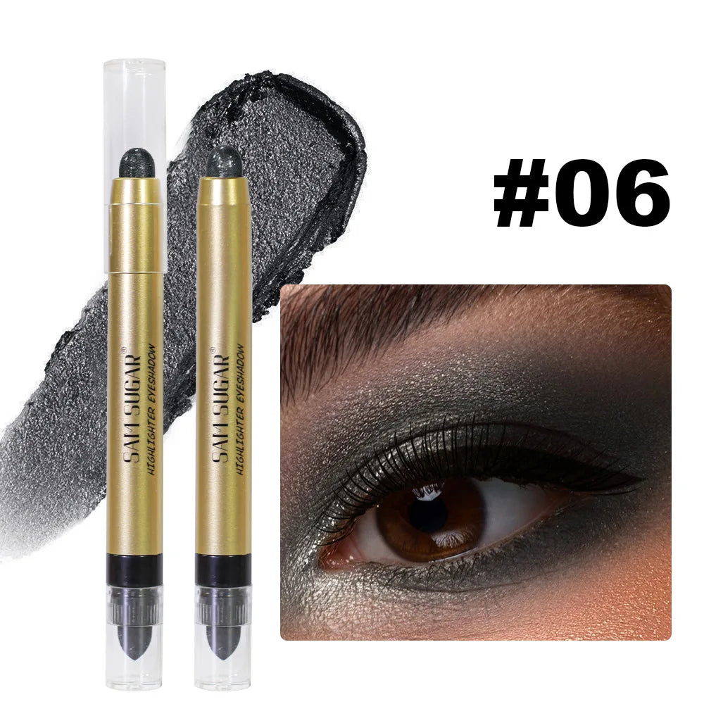 SAM SUGAR 2-in-1 Metallic Eyeshadow Highlighter Dual Tip Pen