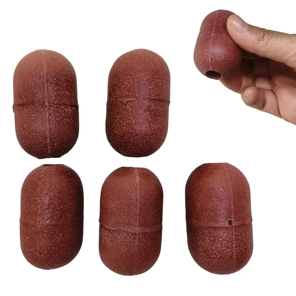 5/10pcs 1cm Inner Dia Fish Cage Floats Fishing Pool Line High Buoyancy Plastic Buoy Floats marine net floats 2.4*1.5inch Oasis Select