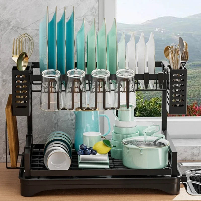 Dish storage rack, household drain fork, chopsticks, cutlery box, countertop, kitchen sink, dish rack Oasis Select