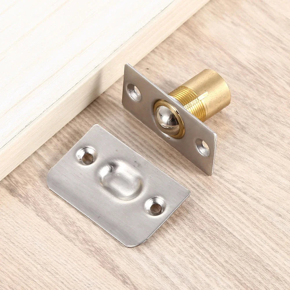 Cabinet Door Spring Ball Catch Latch With Copper And Stainless Steel Adjustable Lock Suitable For Wooden Doors And Closets