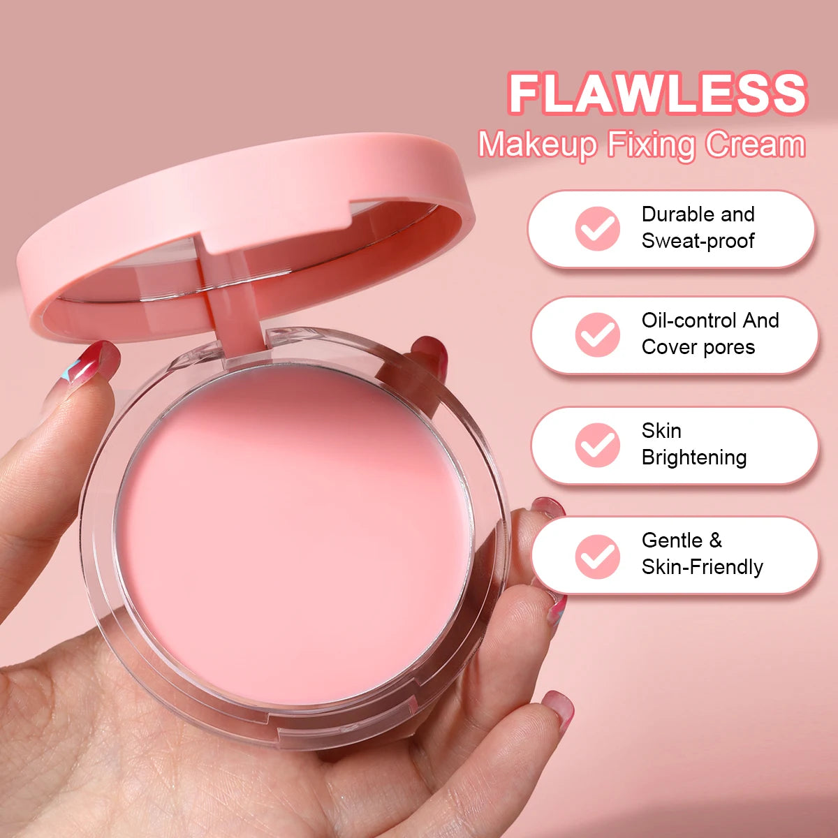 USHAS Pressed Powder – Oil Control, Matte & Pore Minimizing