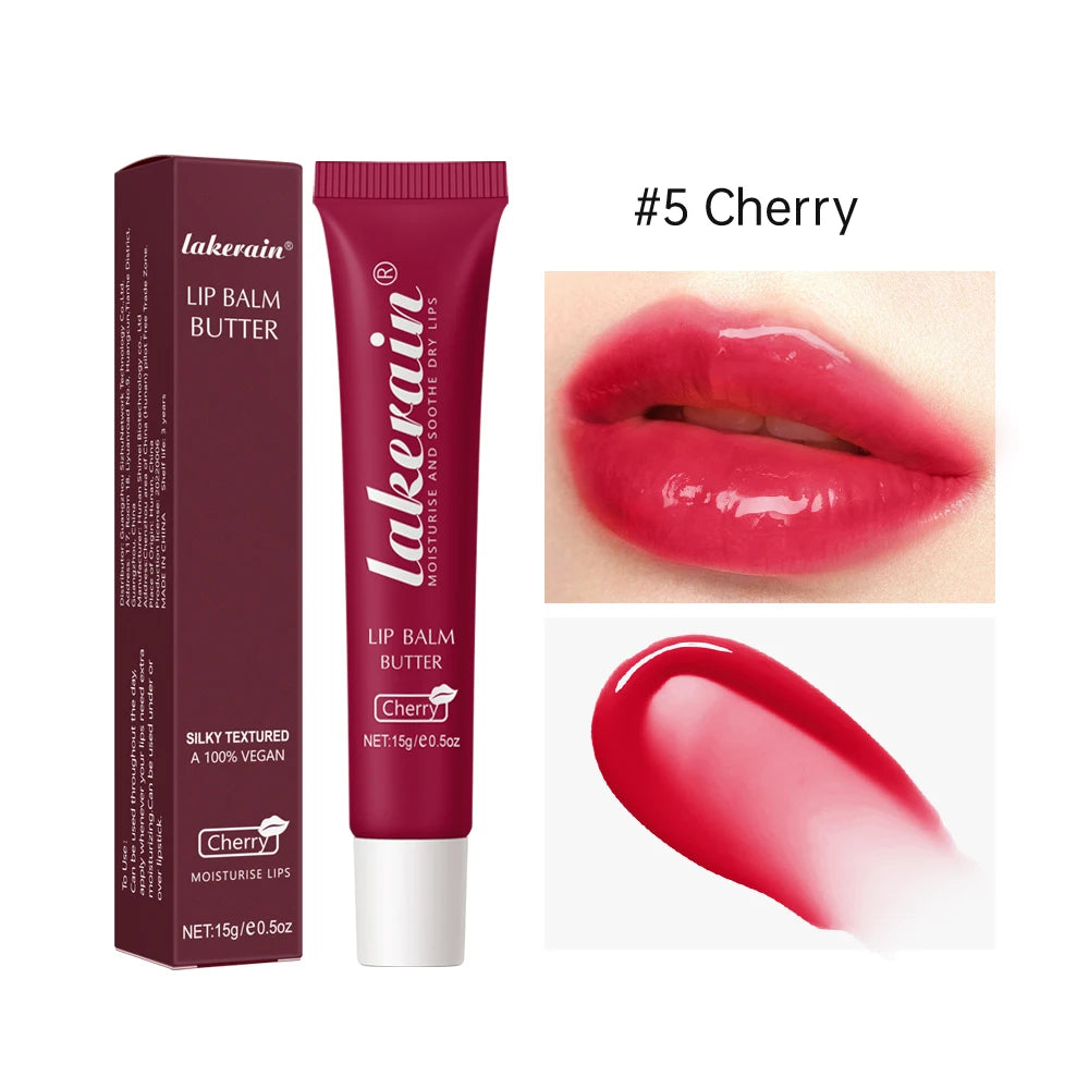 Lakerain New Butter Lip Balm Long-term Moisturizing Repair Remove Dead Skin Moisturizing 6 Colors Lip Balm Oasis Select 05 Cherry
