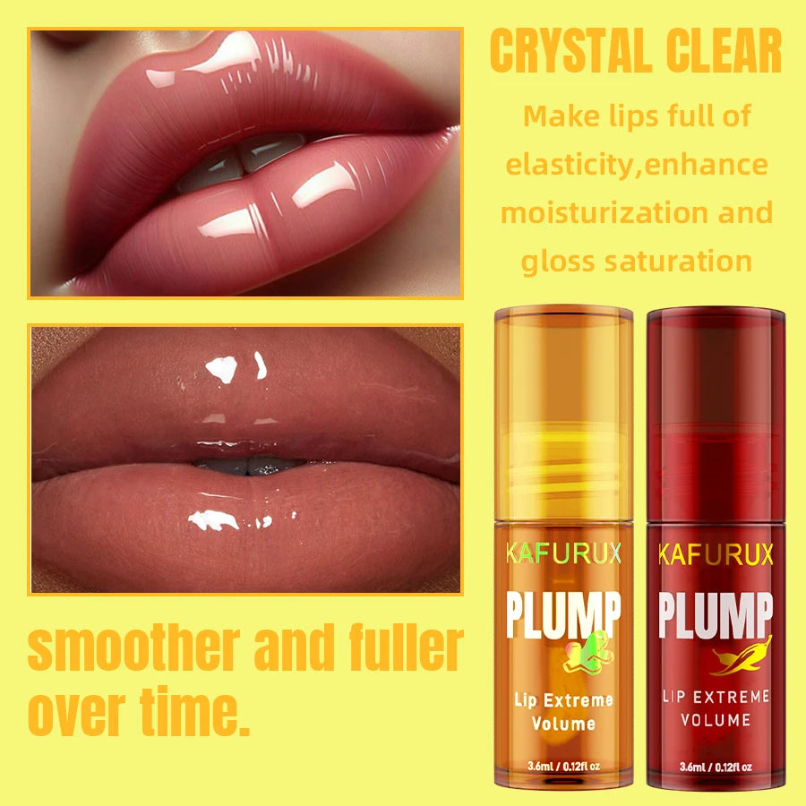 KAFURUX 2-Piece Lip Plumping Oil Gloss – Volumizing & Moisturizing