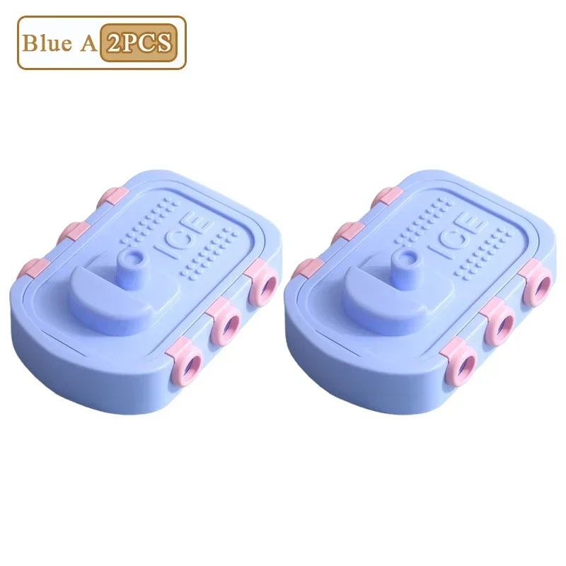 1/2/4PCS Small Boat Minivan Silicone Ice Mold DIY Children Homemade Ice Cream Mold Ice Cream Ice Lattice Making Ice Box Oasis Select Blue A-2PCS