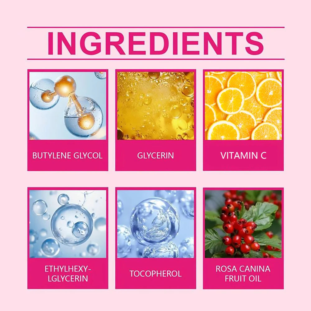 HISENRAIN Rosehip Serum & Cream Set – Brightening & Hydrating Rosehip Skincare Set Oasis Select