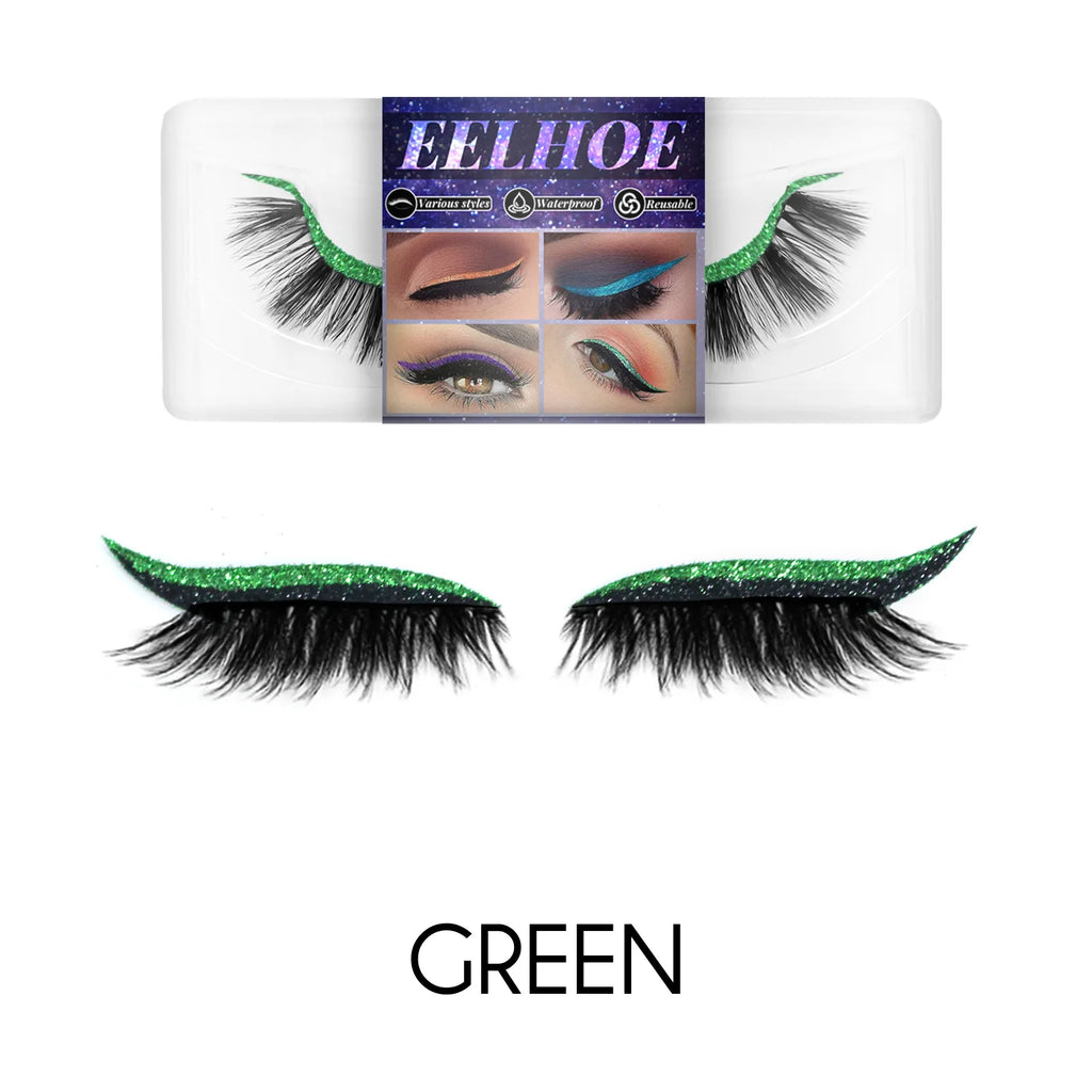 7color Glue-Free Faux Mink 3D Self-Adhesive Eyeliner Lash Stickers Waterproof Sweatproof False Eyelashes Stickers Eye Makeup Oasis Select 05