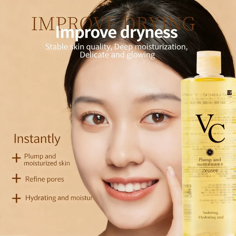 VC Toner Refreshing Hydrating Rejuvenating Skin Wet Compress Essence Moisturizing Water Lotion 500ml Oasis Select