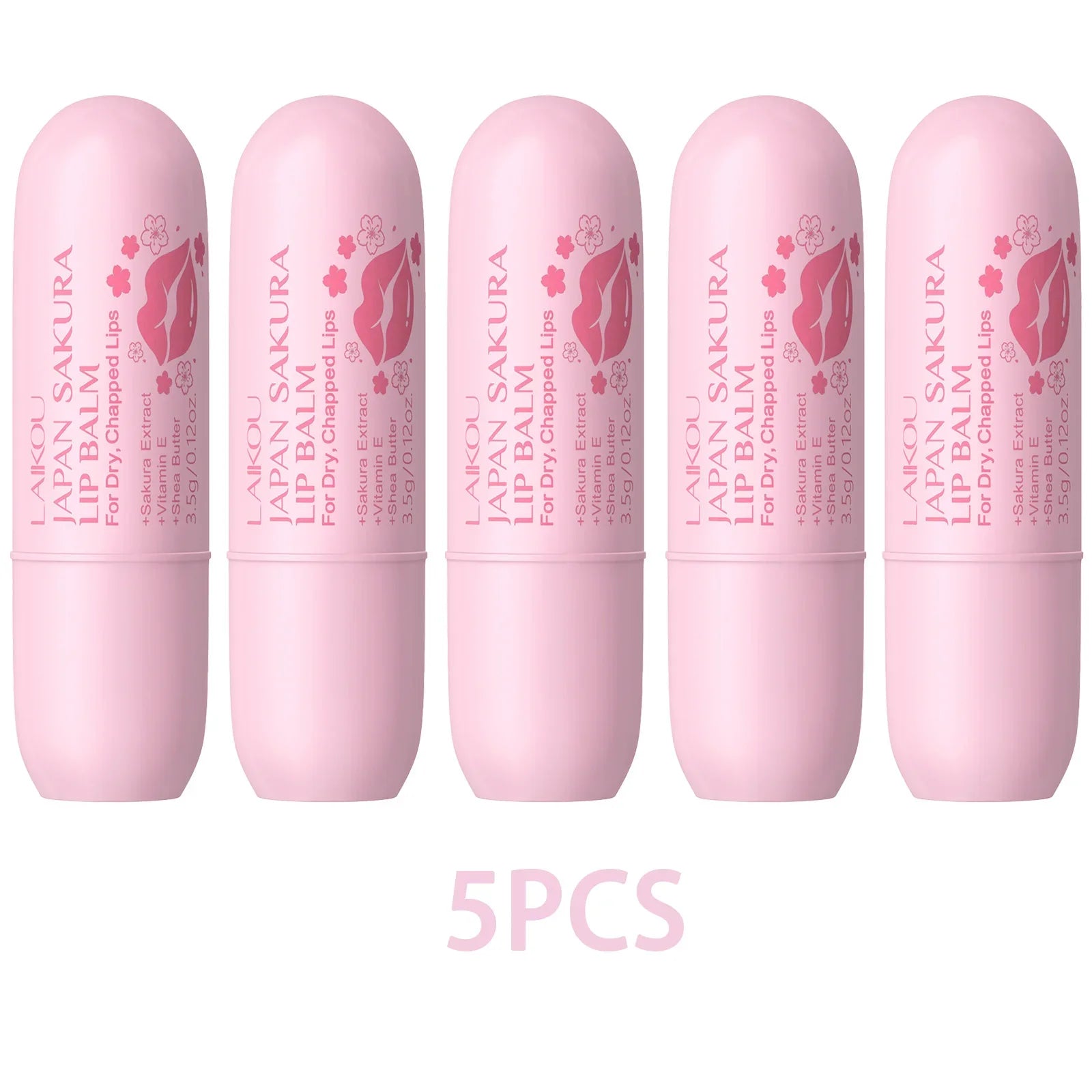 LAIKOU Sakura Lip Balm – Hydrating & Nourishing Lip Repair Lip Balm Oasis Select 5pcs